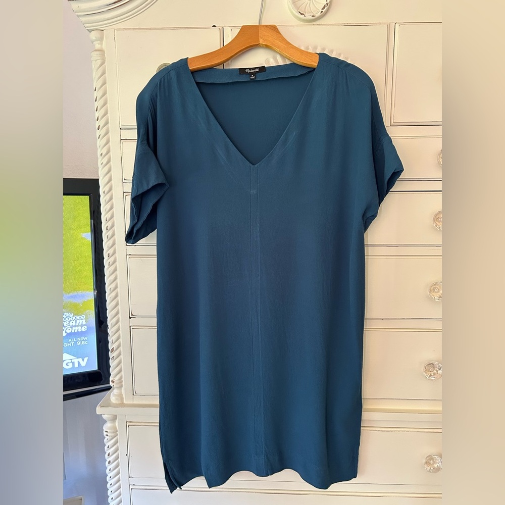 Madewell Blue V-Neck Dress